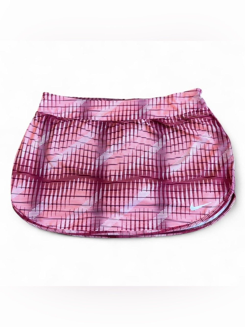 Nike Dri-Fit Patterned Tennis Skirt with Maroon Grid size large NWT